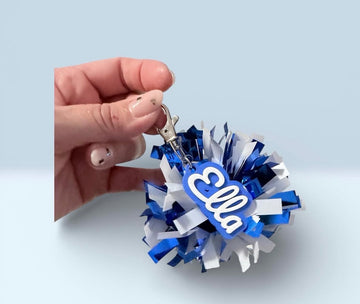 Custom Pom Pom keychain with name